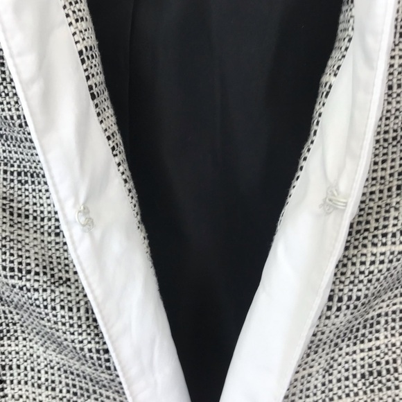 Chicos Black White Trim Tweed Jacket 1 Medium 8 - Picture 7 of 8